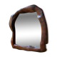 Brutalist olive wood mirror