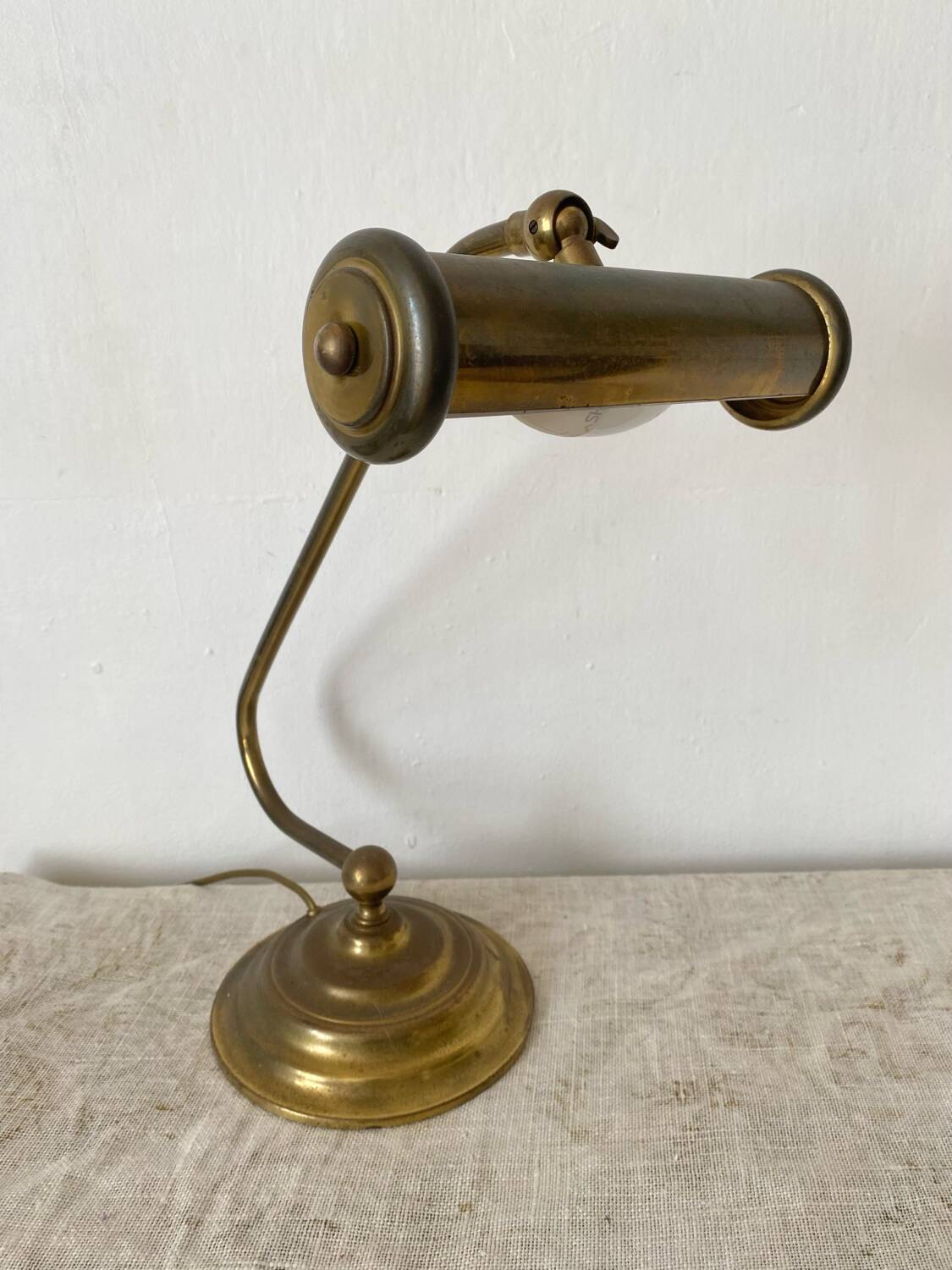 Notary lamp, brass piano lamp