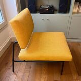 New yellow fireside chair