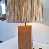 Large raw ceramic lamp
