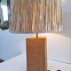 Large lamp in raw ceramic