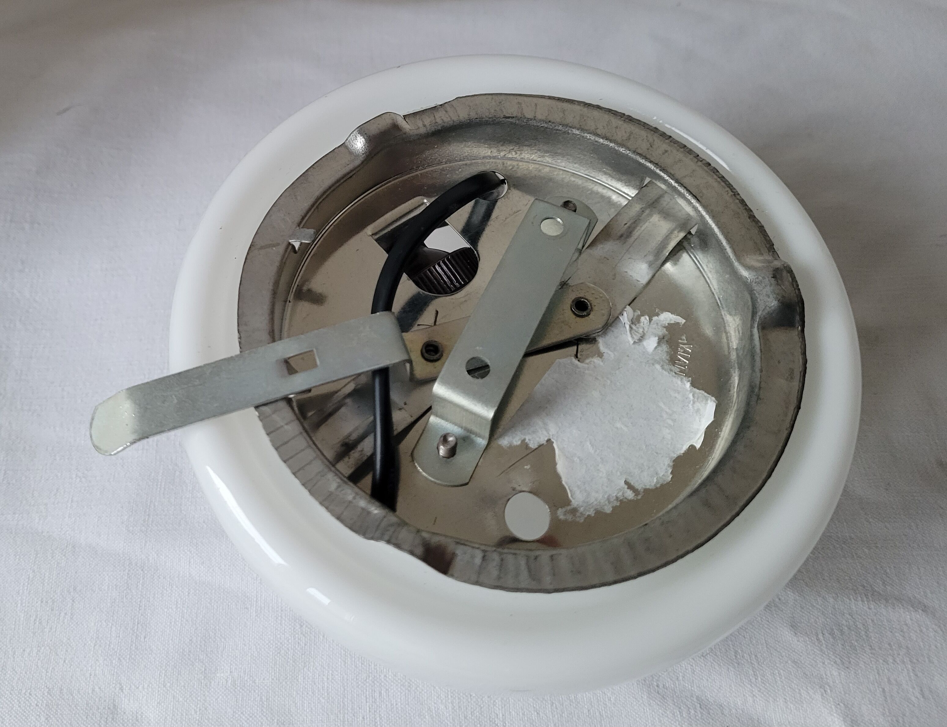 Half-globe opaline ceiling lamp