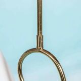 Suspension Midmod suédoise années 50, lampe vintage en opaline