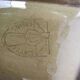 Lot of 8 vintage green compartmentalized plates marked "Salins France"