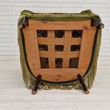 Danish velour armchair original condition beech wood 1960s