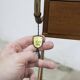 teak gold metal bedside table