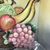 Ceramic trompe l'oeil fruit basket