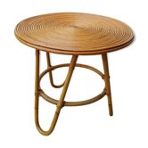 Rattan coffee table spiral effect 60