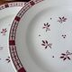 Set of 6 flat plates Sarreguemines & Digoin model Dominique