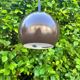 Brown metal eyeball pendant light by LITA vintage 1970