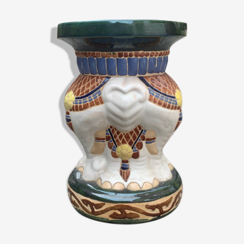 Decorative ceramic elephant stool