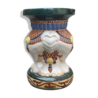Decorative ceramic elephant stool