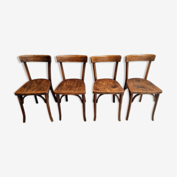Set de 4 chaises de bistrot par Baumann