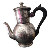 Théière ancienne english pewter hammered sheffield a la reine métal martelé
