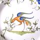 Octagonal plate faience Moustiers