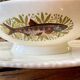 Large fish platter with its sauce boat, annecy model, vintage gien.