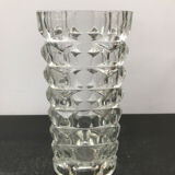 Vase verre moulé grand modèle vintage