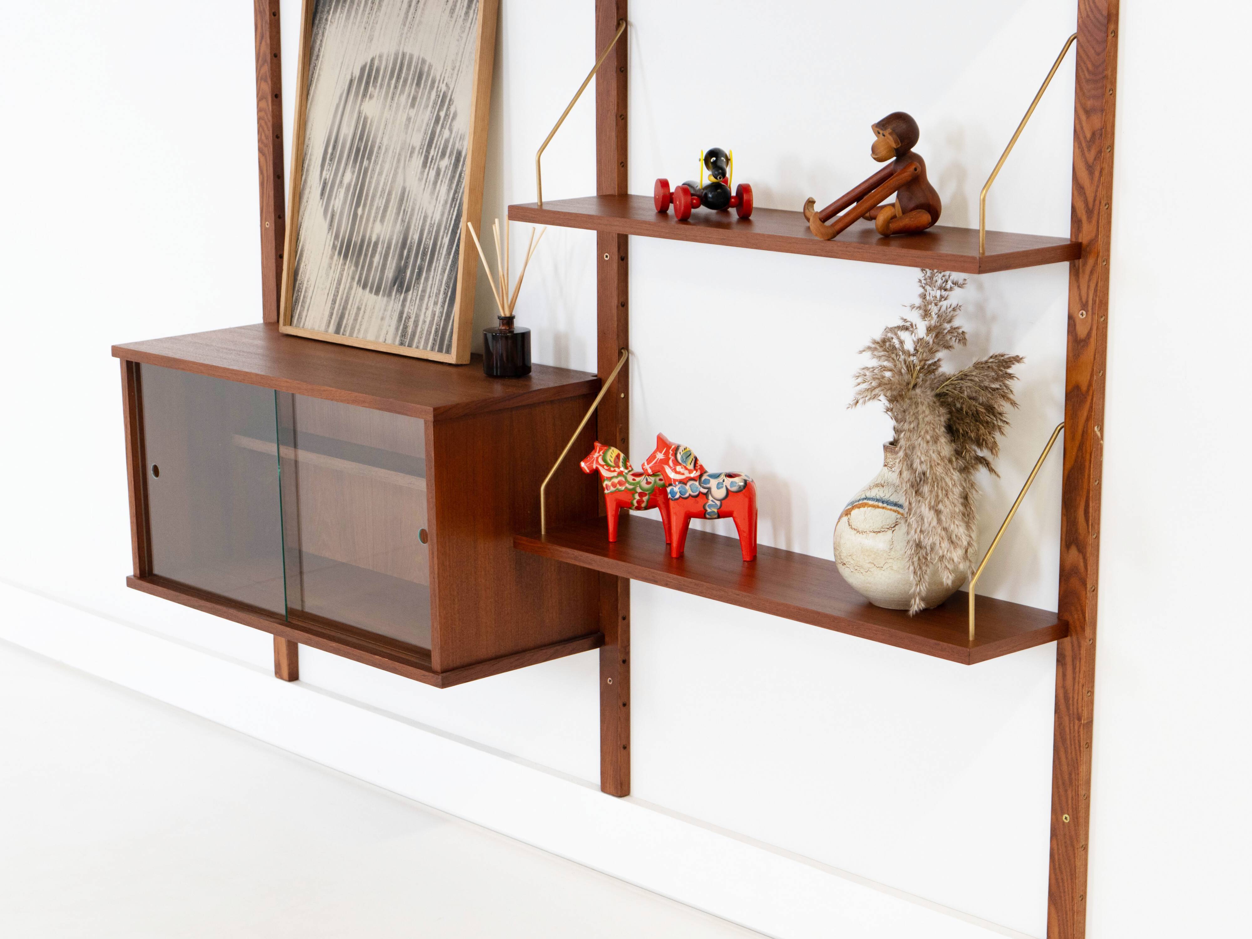 Teak modular shelving unit, Danish design, 1960s, made in Denmark