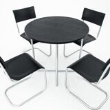 Dining table set table and 4 chairs by Mart Stam, Poland, 1930s