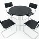 Dining table set table and 4 chairs by Mart Stam, Poland, 1930s
