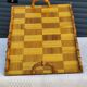 Plateau vintage en "bambou et marqueterie"