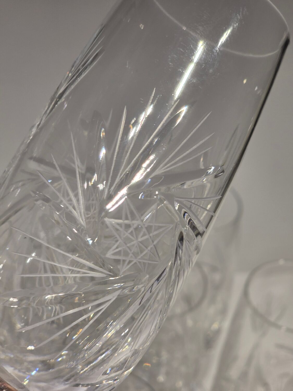 Champagne flutes in Bohemian crystal