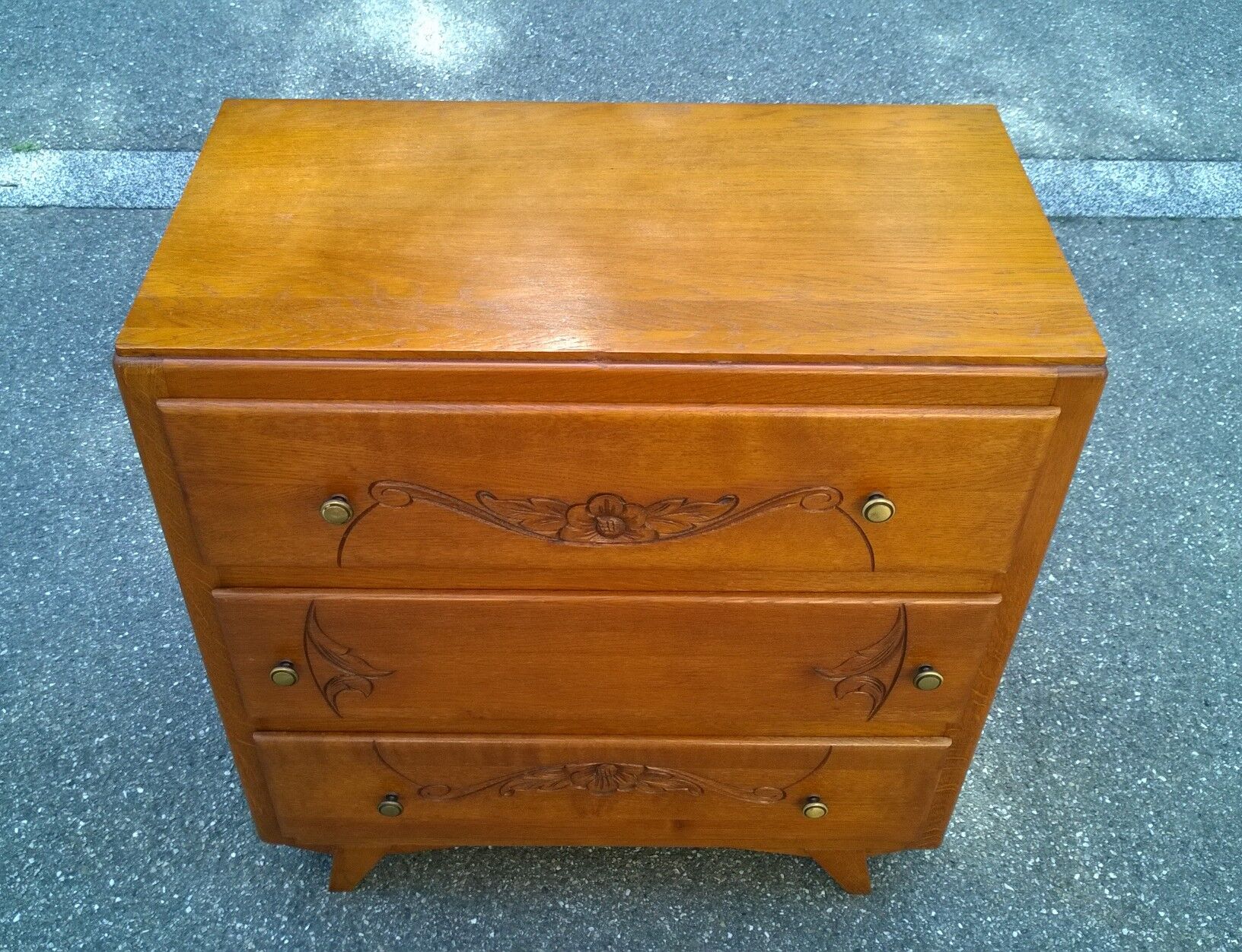 Art Deco dresser gilded oak france 1940