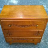 Art Deco dresser gilded oak france 1940