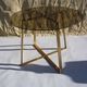 Smoked glass bronze dining table