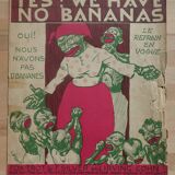 Affiche ancienne "Yes We have no bananas" - Ed. F. Salabert Paris