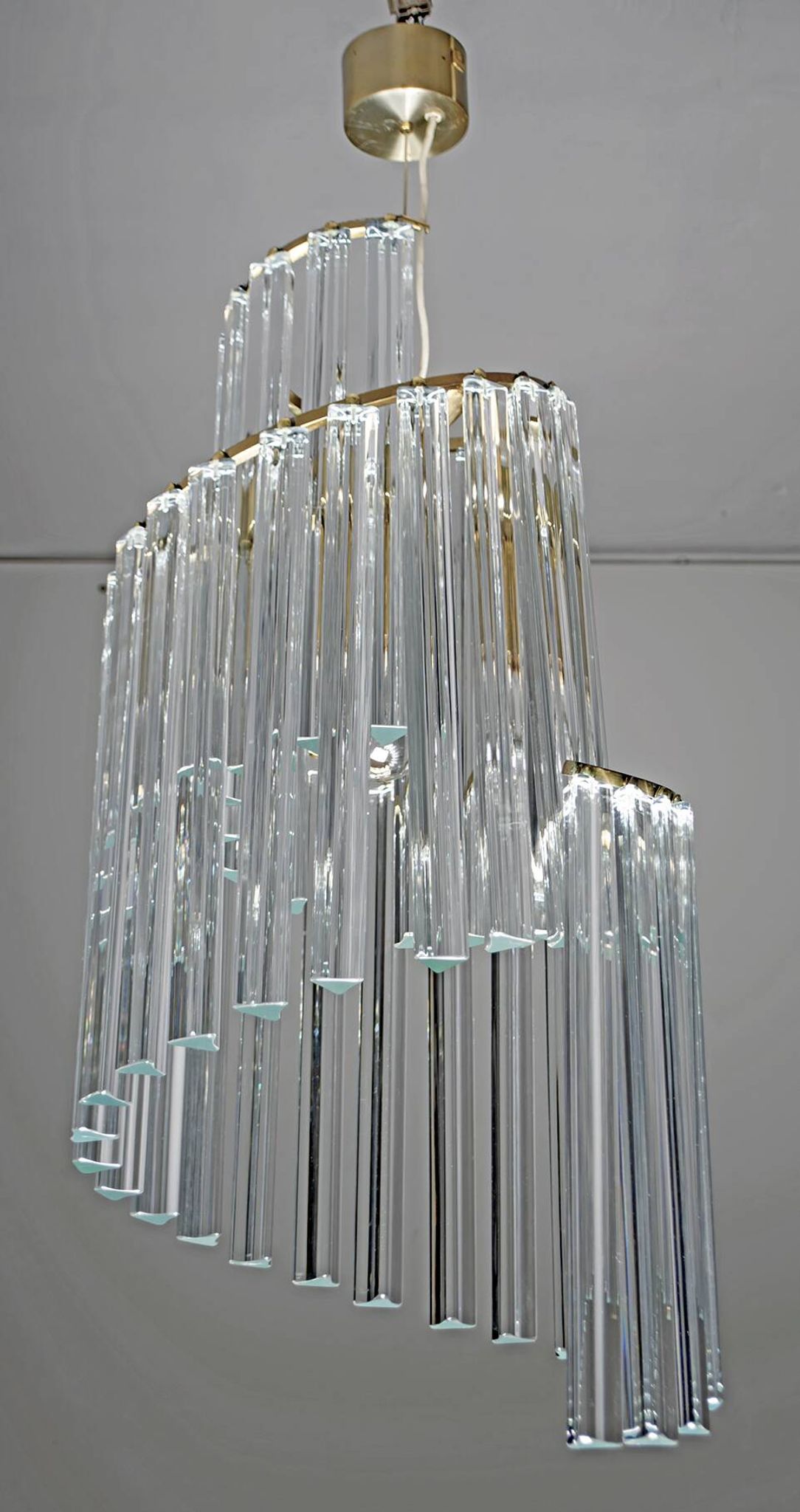 Pia Guidetti Crippa Mid-Century Modern Italian Murano Chandelier for Lumi