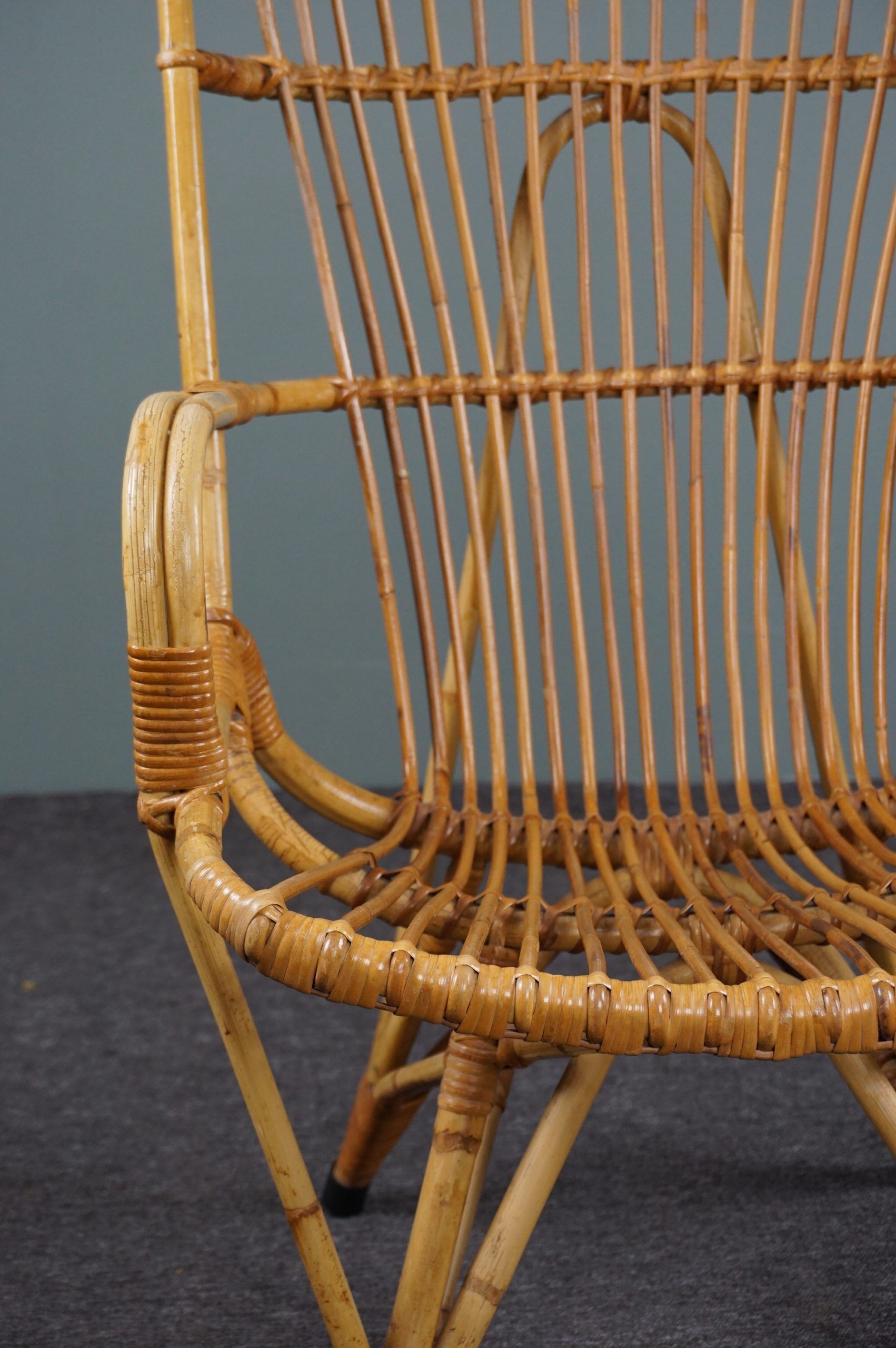Rattan armchair by Rohé Noordwolde