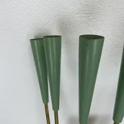 Large brass wall light in stilnovo style, 54 cm, italy, 1950s
