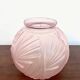 Art deco glass ball vase with palmette patterns