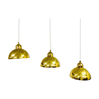 Ensemble de 3 suspensions en aluminium doré