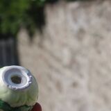 Salt & pepper set in slip – artichokes on leaf tray