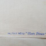 Drap ancien neuf en métis brodé main