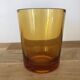 vintage amber brown thick glass