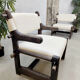 2 midcentury armchairs sculptural nature