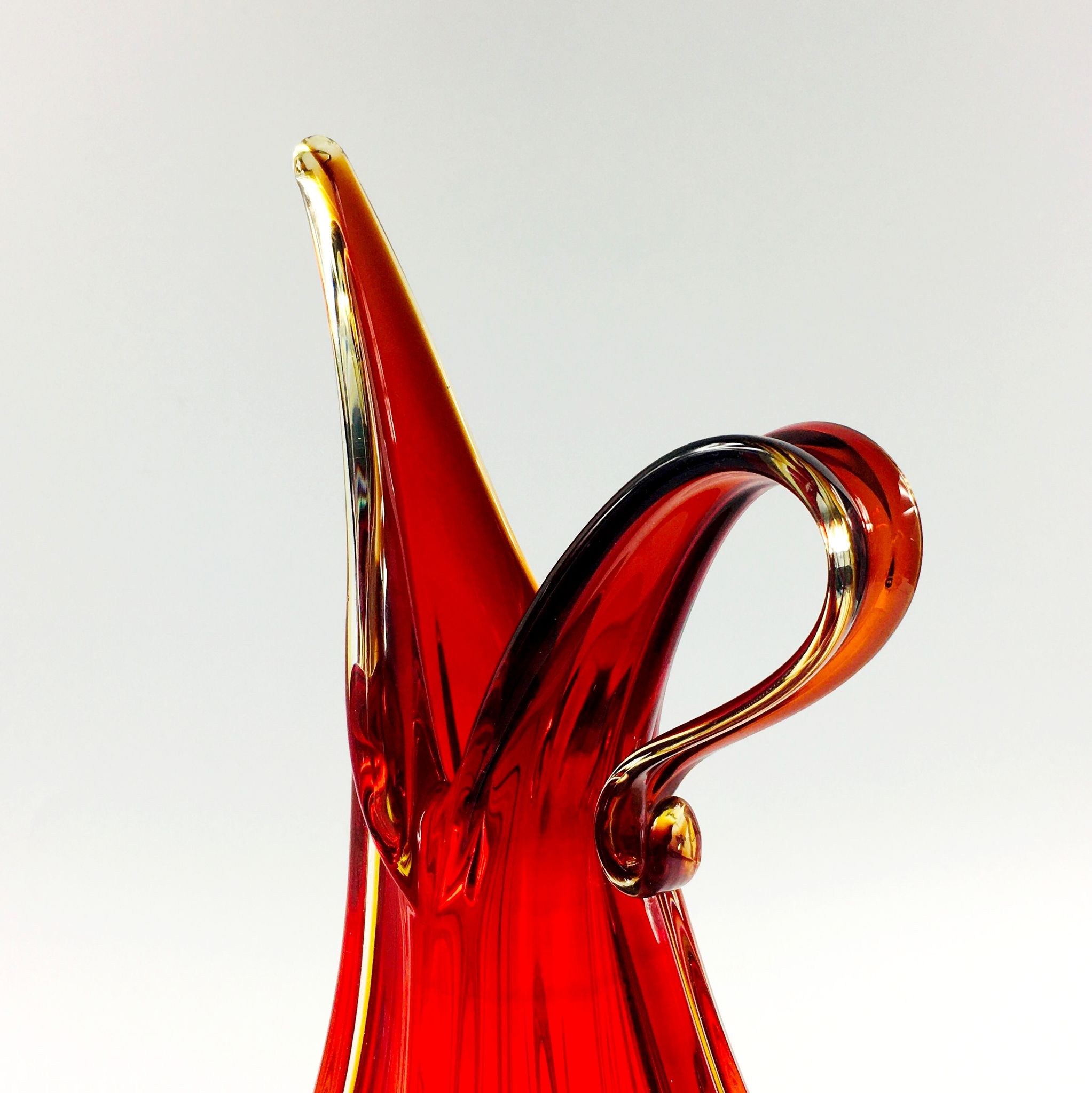 Mid-century murano art glass pitcher, italy, 1960s