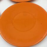 Set of 6 orange plates Franco Pozzi
