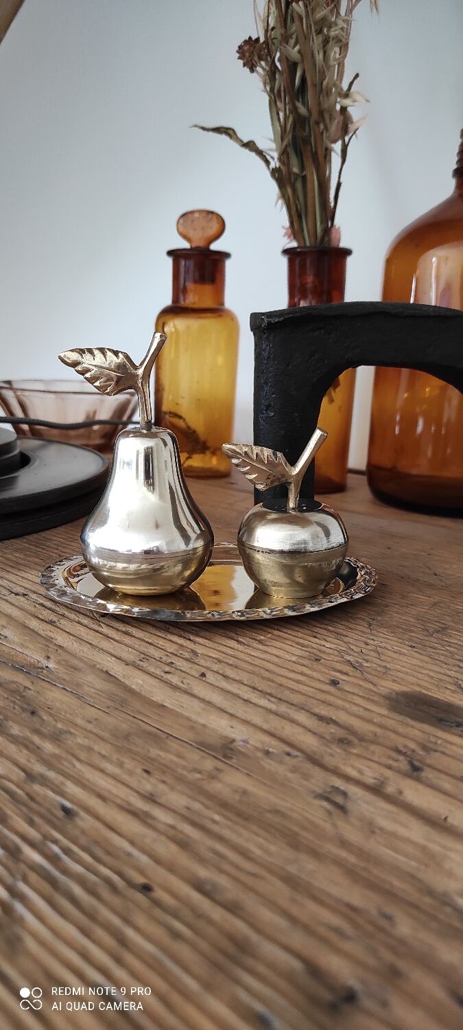 Apple and Pear Salt and Pepper Shakers