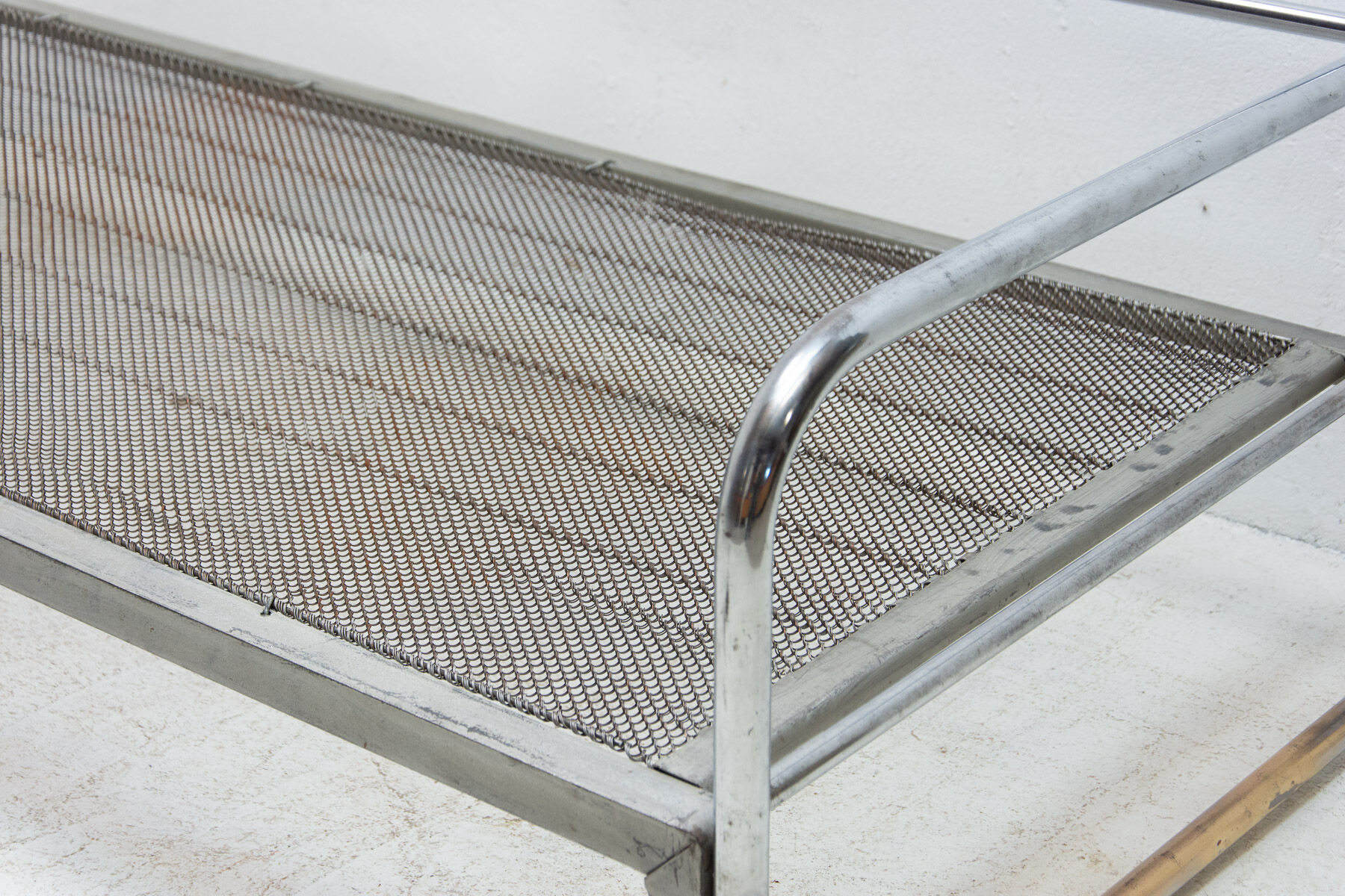 Chromed tubular steel sofa, 1950´s, Czechoslovakia