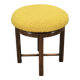 1930s Czech Art Deco Beechwood Stool with Bouclé Upholstery
