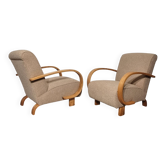 Art Deco Lounge Chairs from Jindřich Halabala, 1950s, Set of 2