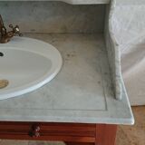 Toilet table on marble with cacker