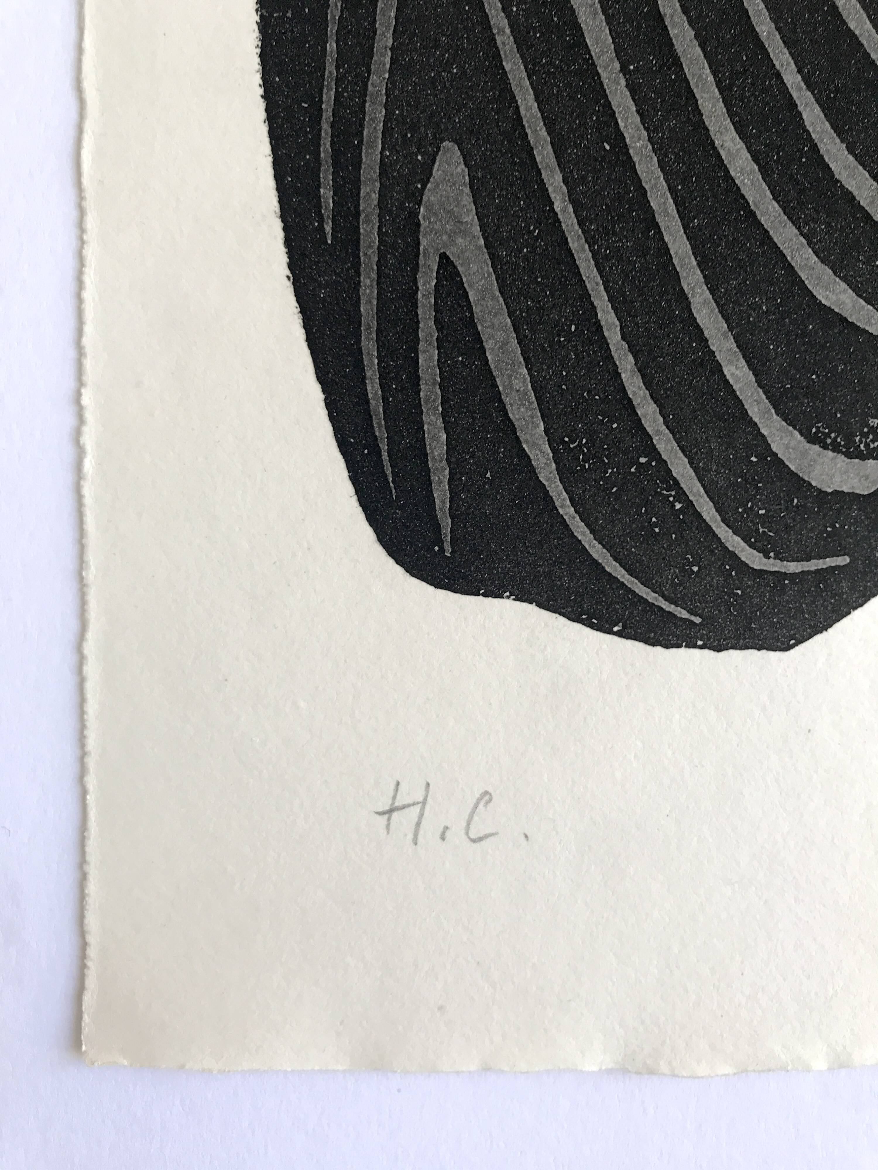 Raoul ubac, the uprooted grass 1, 1975. original etching signed in pencil.