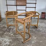 Set of 3 Almillmö bar stools, vintage 1980s German design