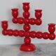 Swedish Mid Century Five-Arm Bobbin Candle Holder