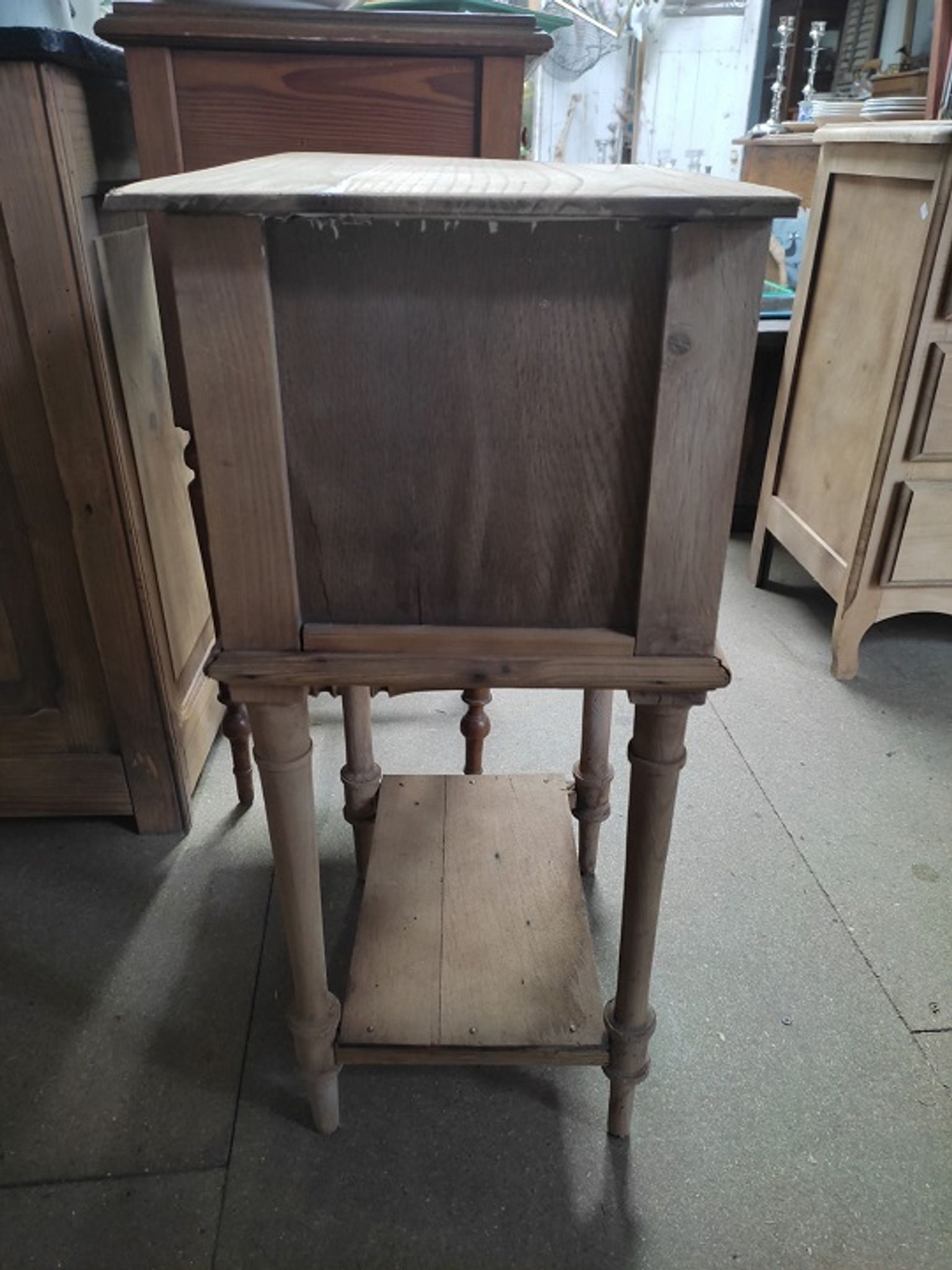 Solid wood bedside table ready to paint old vintage door flea marketspritdantan